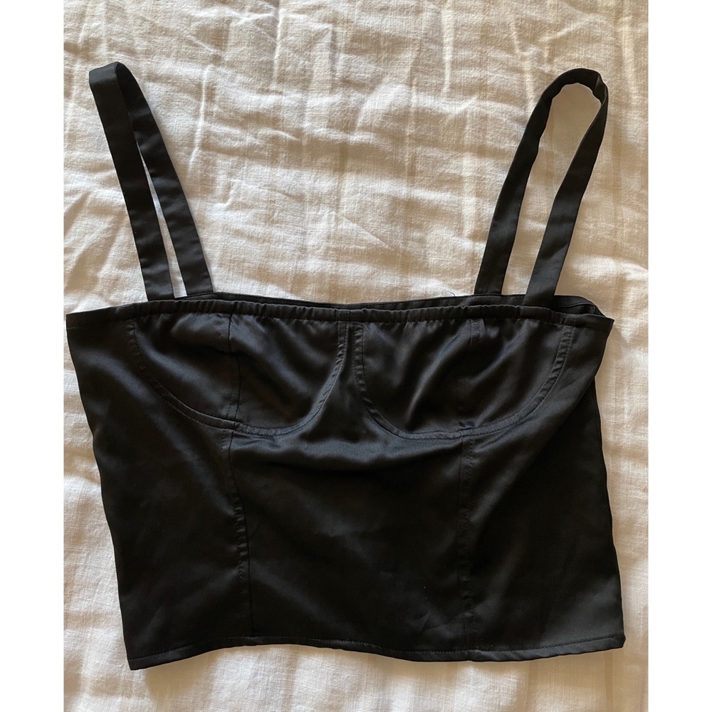 Danielle Bernstein black crop top size 2